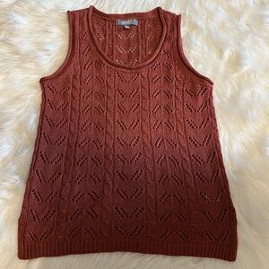 Marled Brown Ribbed Tank Top